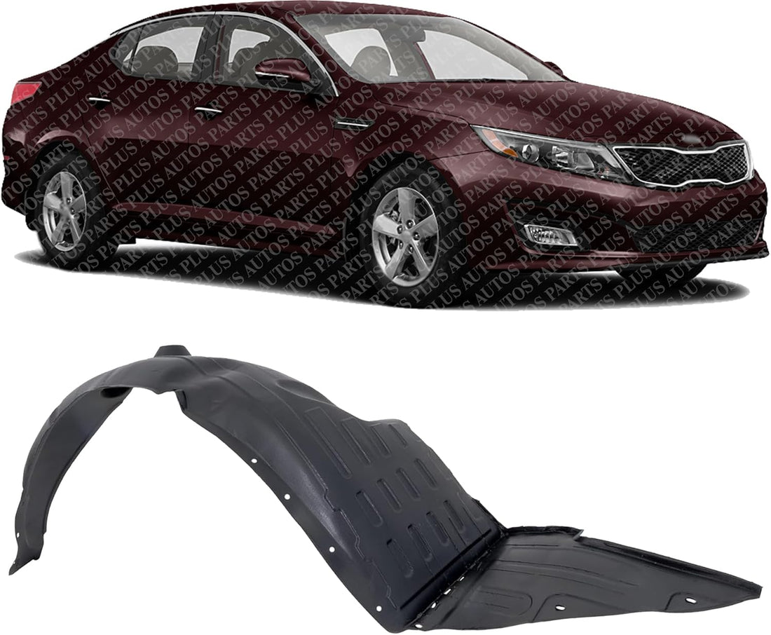Front Fender Liner Right Passenger Side Direct Replacement Compatible With 2014-2015 Kia Optima KI1249132 868122T500