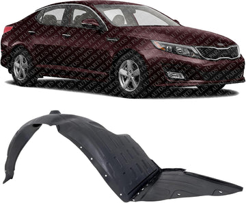 Front Fender Liner Right Passenger Side Direct Replacement Compatible With 2014-2015 Kia Optima KI1249132 868122T500