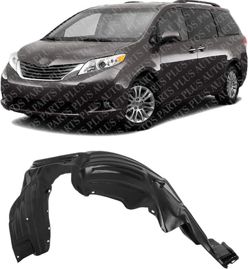 Front Fender Liner Left Driver Side Direct Replacement Compatible With 2011-2014 Toyota Sienna TO1248163 5380608010