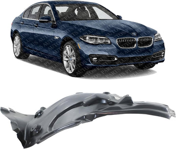 Front Fender Liner Rear Section Plastic Right Passenger Side Direct Replacement Compatible With 2011-2016 BMW 5-Series BM1249124 51717186724