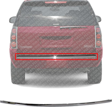 Rear Bumper Molding Chrome Direct Replacement Compatible With 2007-2014 Cadillac Escalade GM1144105 15853598