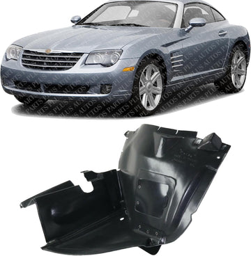 Front Fender Liner Left Driver Side Direct Replacement Compatible With 2004-2008 Chrysler Crossfire CH1250126 5098681AA