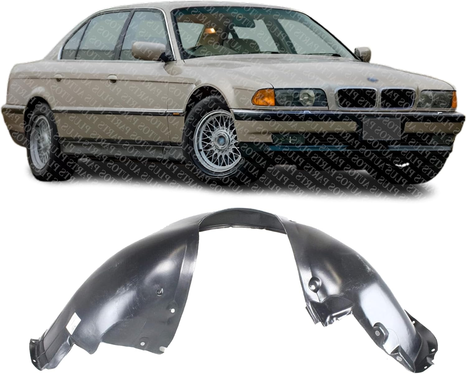 Front Fender Liner Right Passenger Side Direct Replacement Compatible With 1995-2001 BMW 7-Series BM1251112 51718150290