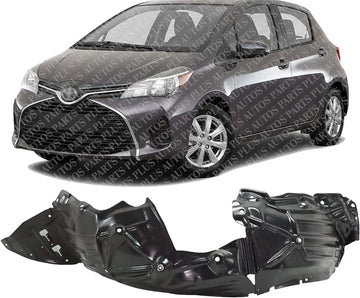 Front Fender Liner Left Driver Side Direct Replacement Compatible With 2016-2020 Toyota Yaris/iA TO1248226 53876WB001