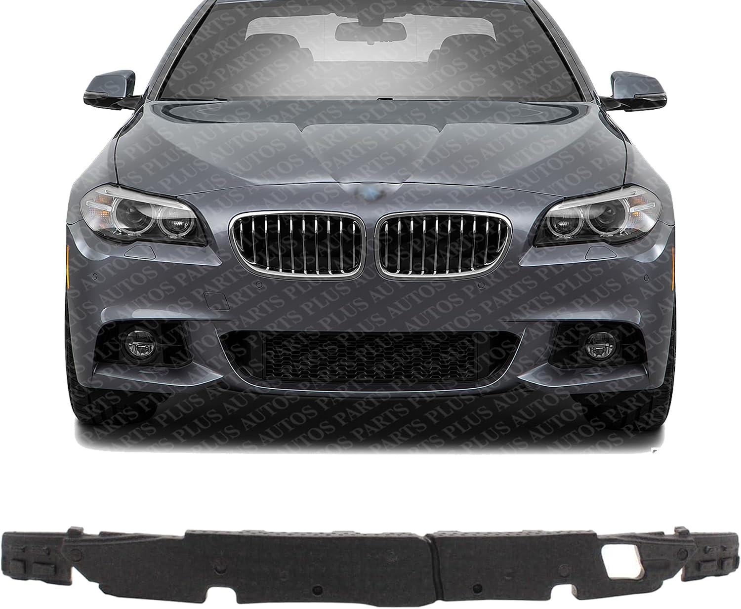 Front Bumper Absorber Impact Direct Replacement Compatible With 2014-2016 BMW 5-Series 51117331775 BM1070107