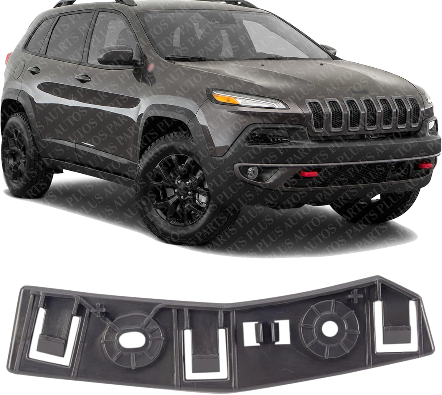 Front Bumper Upper Cover Support Bracket Right Passenger Side Direct Replacement Compatible With 2014-2018 Jeep Cherokee CH1033102 68138674AC 68138374AC