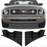 Set Of 2 Front Bumper Reinforcement Bracket Support Cover Steel Left Driver & Right Passenger Side Direct Replacement Compatible With 2005-2009 Ford Mustang FO1026110 FO1027110