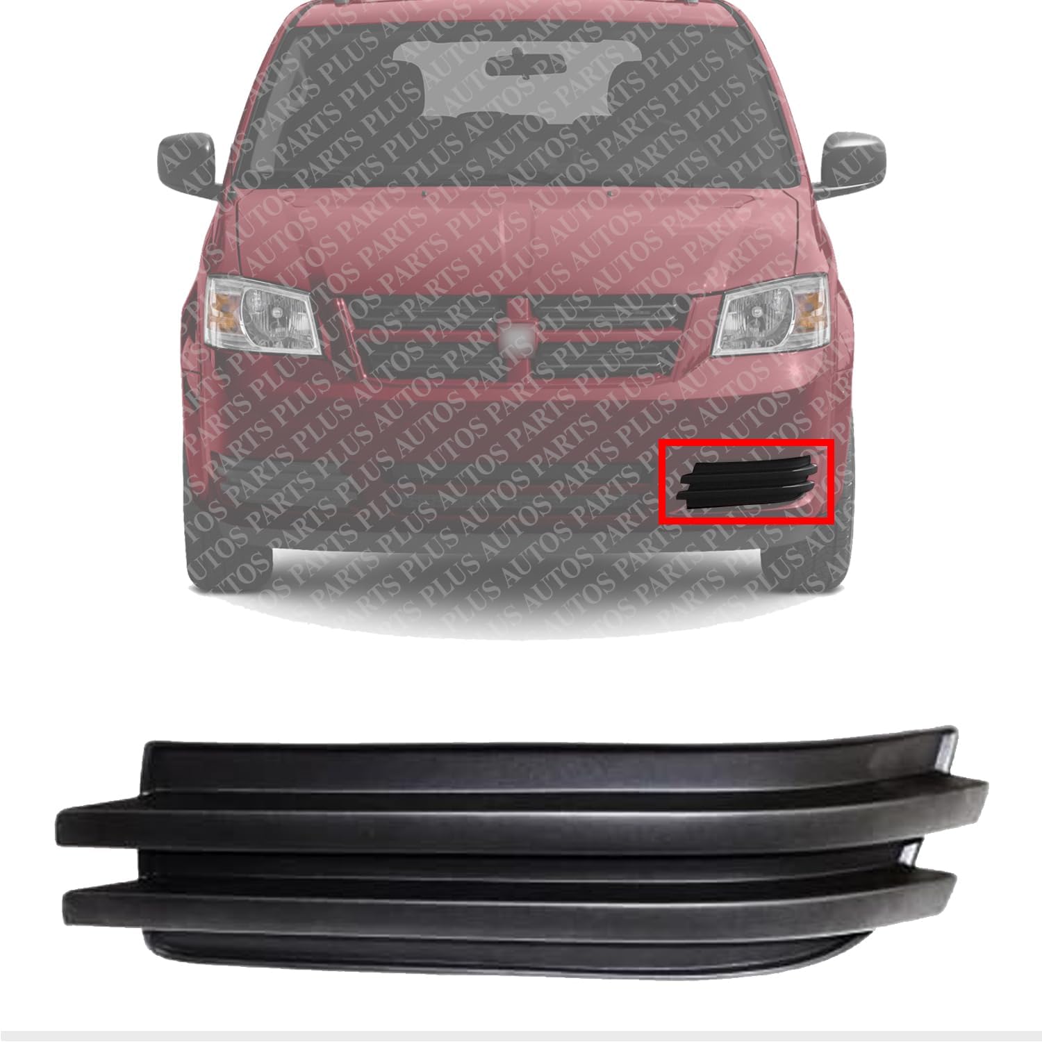 Front Fog Light Cover Left Driver Side Direct Replacement Compatible With 2008-2010 Dodge Grand CH2598104 5113147AA