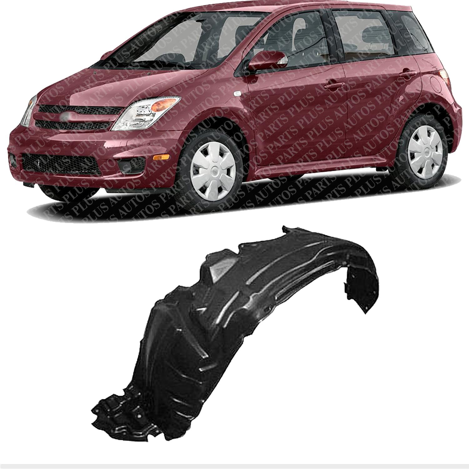 Front Fender Liner Vacuum Form Left Driver Side Direct Replacement Compatible With 2004-2006 Scion xA SC1248101 5387652092