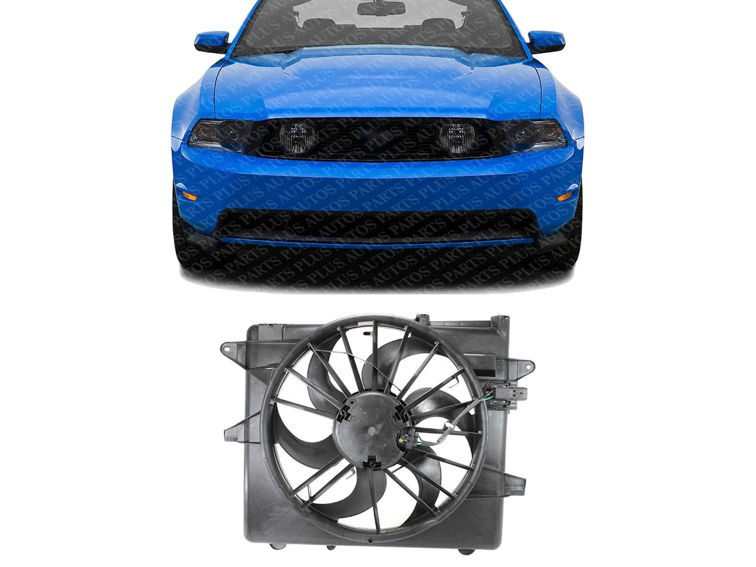 Front Radiator Cooling Fan Assembly Plastic Direct Replacement Compatible with 2005-2014 Ford Mustang FO3115152 DR3Z8C607D