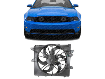 Front Radiator Cooling Fan Assembly Plastic Direct Replacement Compatible with 2005-2014 Ford Mustang FO3115152 DR3Z8C607D