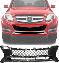 Front Bumper Center Grille Textured Plastic Direct Replacement Compatible With 2013-2015 Mercedes Benz GLK-Class MB1036149 2048856823