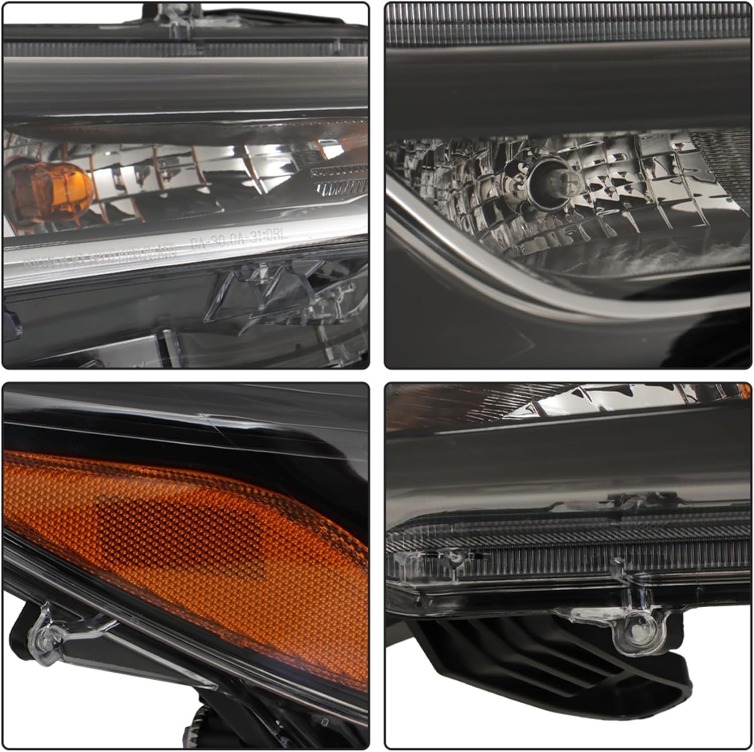 Front Bumper Cover Primed + Upper Grille Mesh Black + Headlight Assembly Left Driver & Right Passenger Side Direct Replacement Compatible With 2022-2023 Toyota Corolla Cross XLE