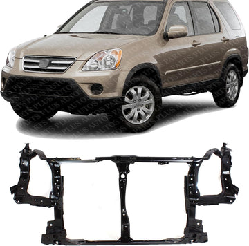 Front Radiator Support Assembly Steel Direct Replacement Compatible With 2002-2006 Honda CR-V HO1225130 60400S9AA01ZZ