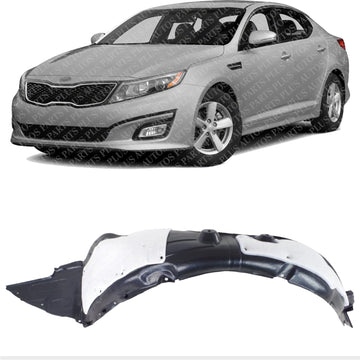 Front Fender Liner Left Driver Side Direct Replacement Compatible With 2014-2015 Kia Optima KI1248131 868114C500