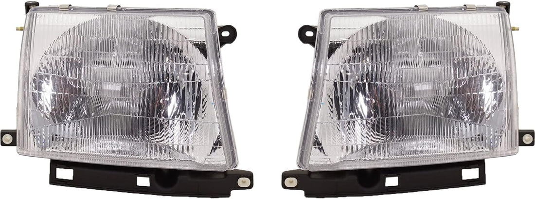 Set Of 2 Front Head Light Assembly Left Driver & Right Passenger Side Direct Replacement Compatible With 1997-2000 Toyota Tacoma TO2503120 TO2502120 8111004090 8115004090