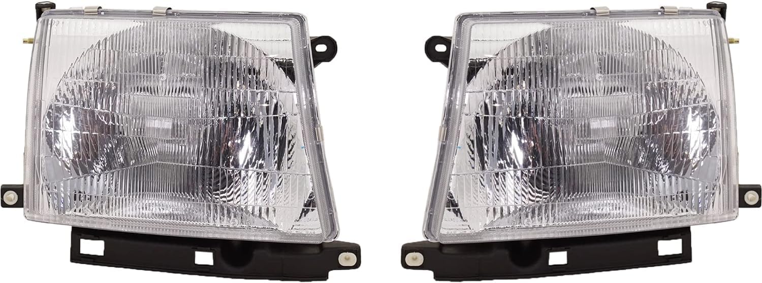 Set Of 2 Front Head Light Assembly Left Driver & Right Passenger Side Direct Replacement Compatible With 1997-2000 Toyota Tacoma TO2503120 TO2502120 8111004090 8115004090
