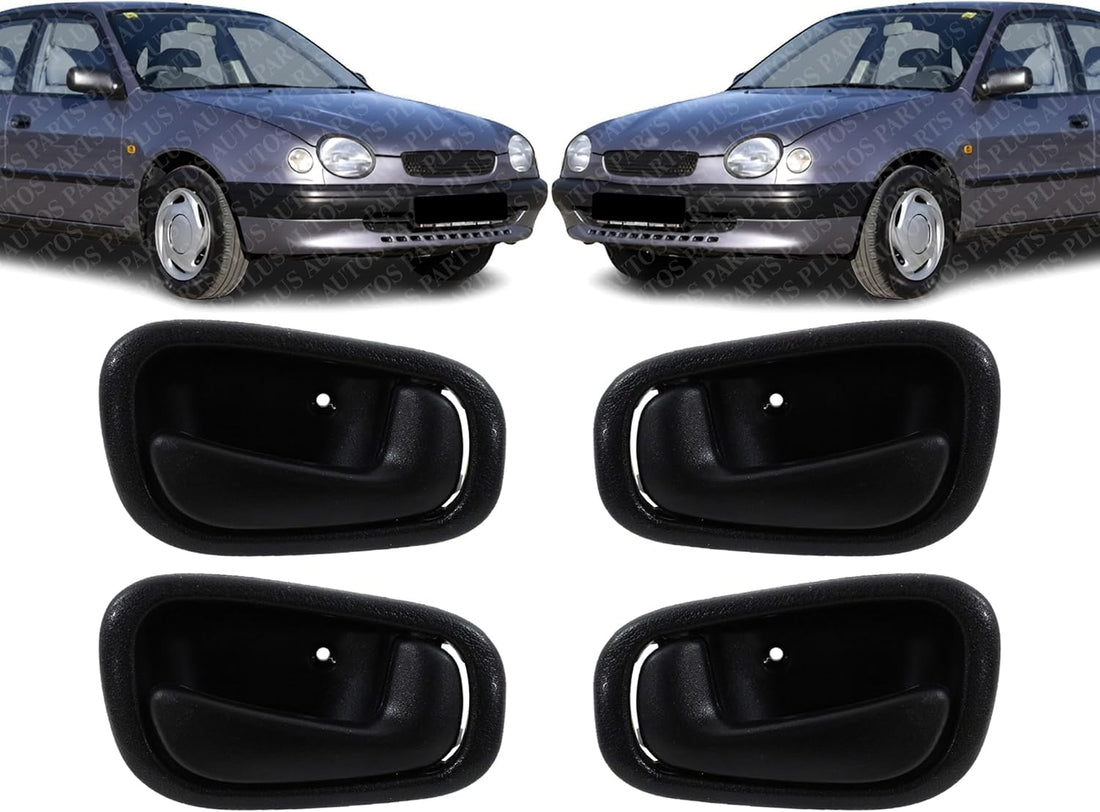 Set of 4 Front Or Rear Interior Door Handle Left Driver & Right Passenger Side Direct Replacement Compatible with 1998-2002 Toyota Corolla/Chevrolet Prizm TO1352141 TO1353141