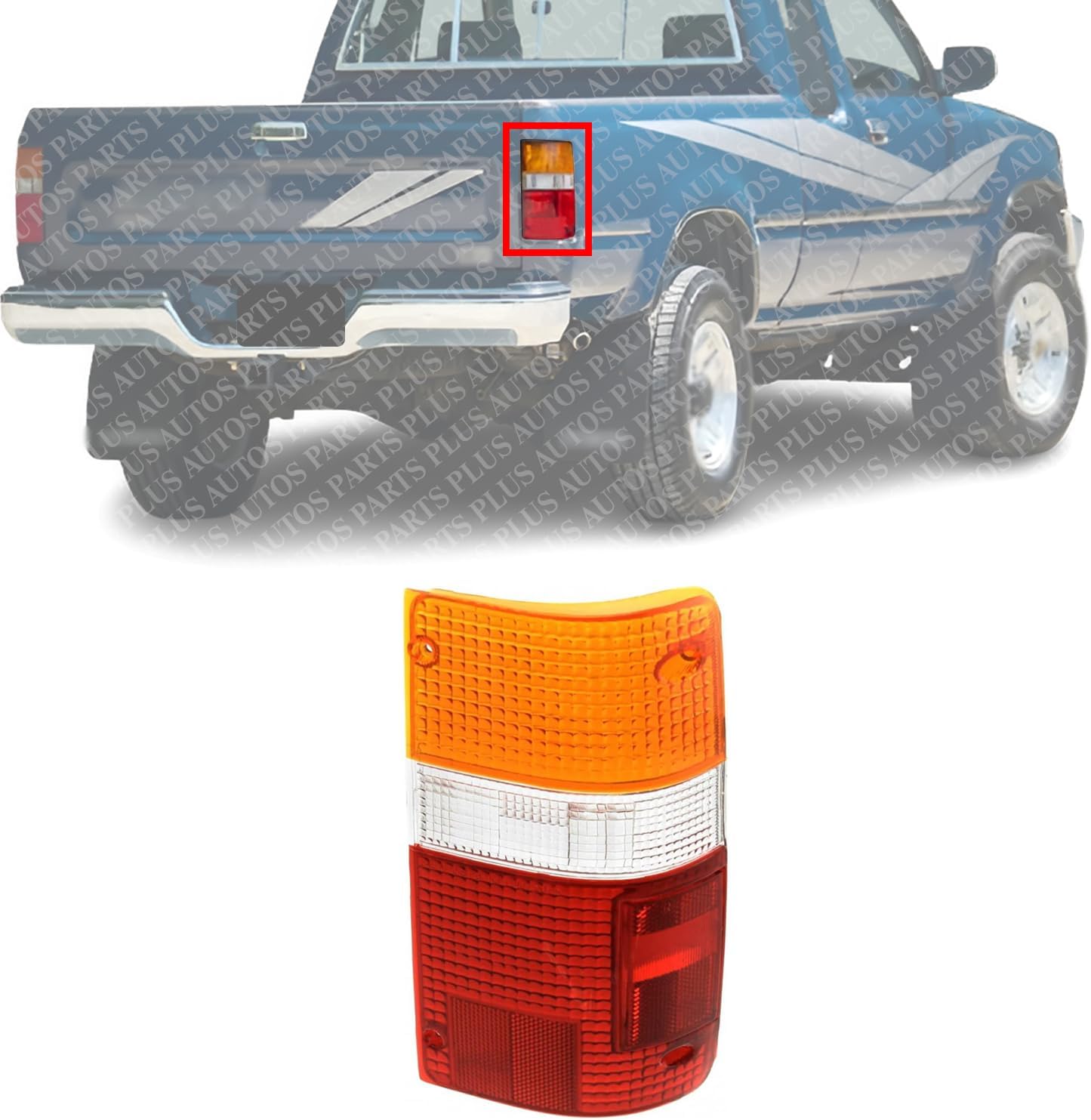 Tail Light Lens Right Passenger Side Direct Replacement Compatible With 1989-1995 Toyota Pickup TO2809101 8155189166