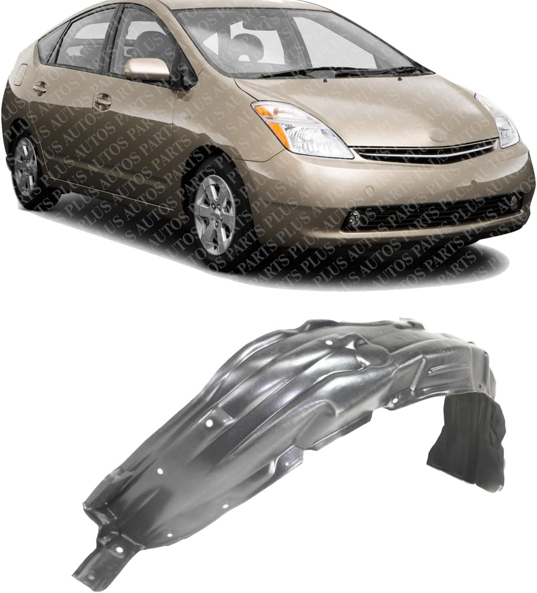 Front Fender Liner Right Passenger Side Direct Replacement Compatible With 2004-2009 Toyota Prius TO1251116 5387547020