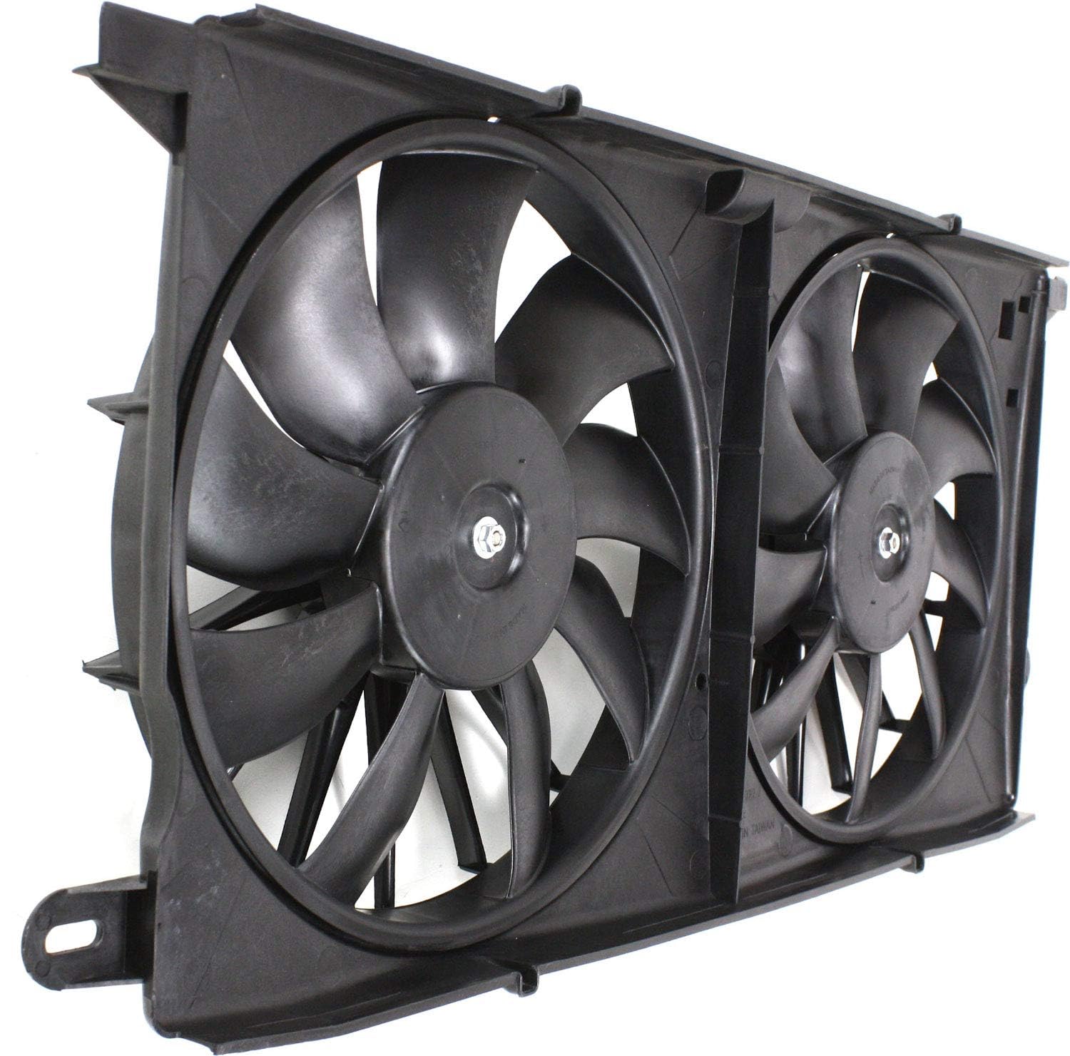 Front Radiator Cooling Dual Fan Shroud Assembly Plastic Direct Replacement Compatible with 2000-2005 Buick Lesabre/Pontiac Bonneville GM3115119 12487606
