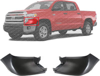 Set Of 2 Front Fender Filler Primed Plastic Left Driver & Right Passenger Side Direct Replacement Compatible With 2014-2021 Toyota Tundra TO1243101 TO1242101 539310C903 539320C903