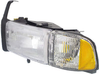 Front Head Light Assembly Right Passenger Side Direct Replacement Compatible With 1994-2002 Dodge Ram 1500 2500 3500 CH2503101 55076748AD 55076748AO