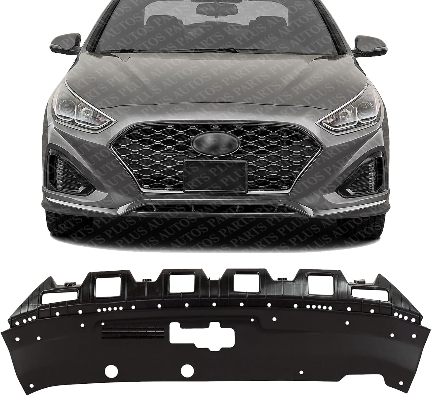 Front Upper Radiator Support Cover Plastic Direct Replacement Compatible With 2018-2019 Hyundai Sonata HY1224117 86361C2AA0