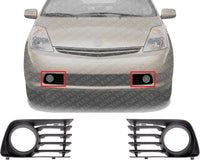 Set Of 2 Front Fog Light Molding Primed Plastic With Holes Right Passenger & Left Driver Side Direct Replacement Compatible With 2004-2009 Toyota Prius TO1039118 TO1038118 5311247030