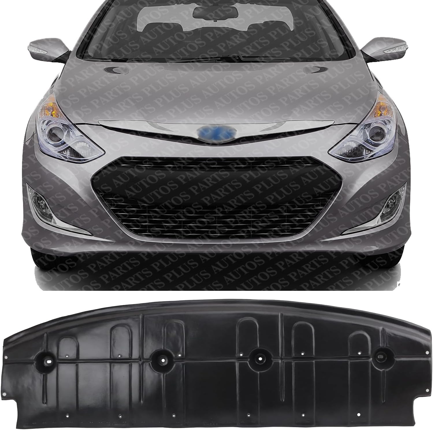 Front Engine Splash Shield Under Cover Plastic Direct Replacement Compatible with 2011-2015 Hyundai Sonata HY1228161 291104R100