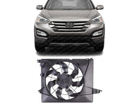 Front Radiator Fan Shroud Assembly Plastic Direct Replacement Compatible with 2013-2018 Hyundai Santa Fe Sport / 2014-2015 Kia Sorento HY3115142 253804Z000