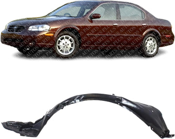 Front Fender Liner Left Driver Side Direct Replacement Compatible With 2000-2001 Nissan Maxima NI1250111 638412Y900