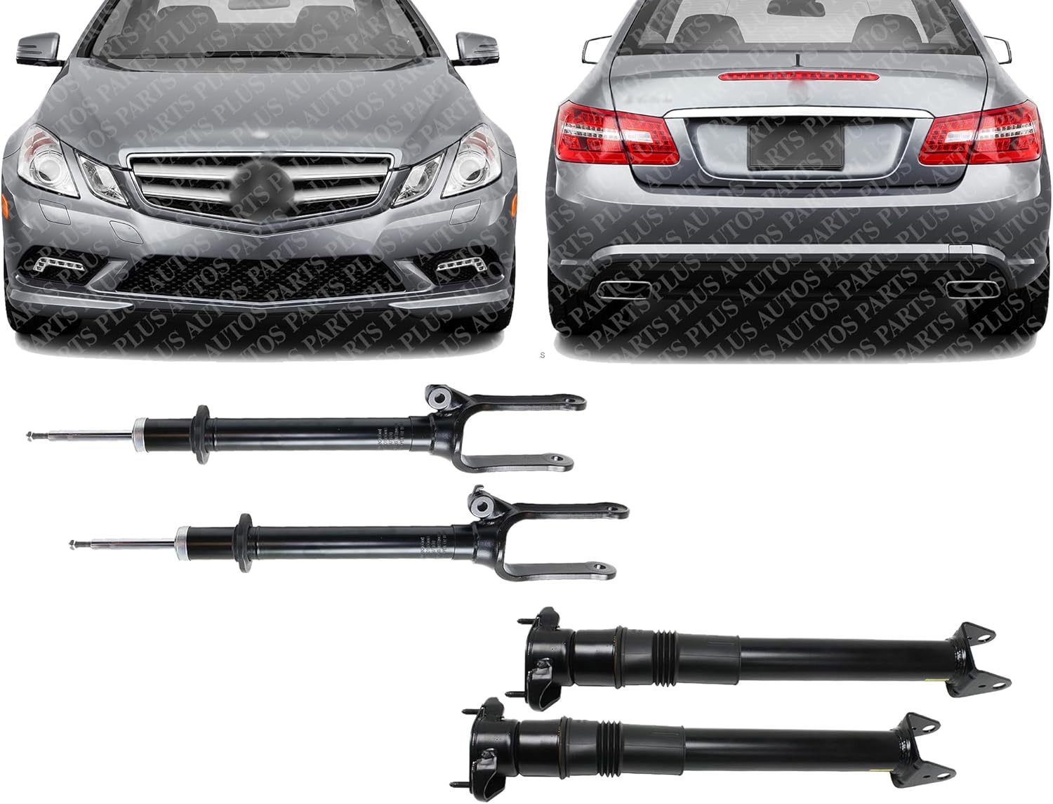 Set of 4 Front & Rear Shock Absorber Without Air Suspension Left Driver And Right Passenger Side Direct Replacement Compatible With 2006-2011 Mercedes Benz 1643200130 1643202431