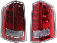 Set Of 2 Tail Light Assembly With Red Accent Right passenger Left Driver Side Direct Replacement Compatible With 2011-2013 Chrysler 300 68042170AE-PFM 68042171AE-PFM