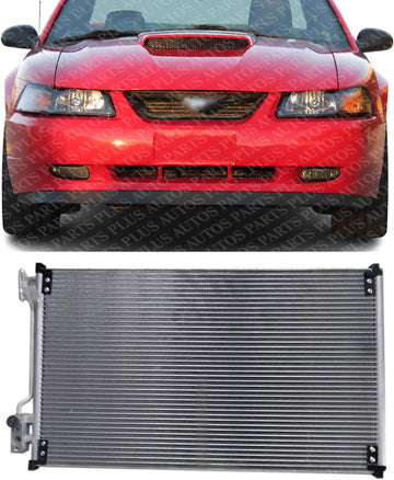 Front A/C Condenser Aluminum Core Direct Replacement Compatible With 1998-2004 Ford Mustang FO3030117 3R3Z19712AA