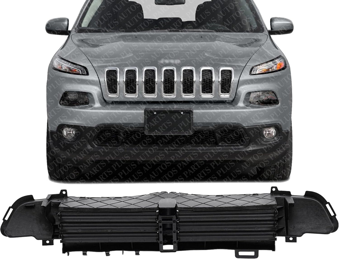 Front Upper Active Grille Shutter Without Motor Direct Replacement Compatible With 2014-2018 Jeep Cherokee CH1206101 68246267AB