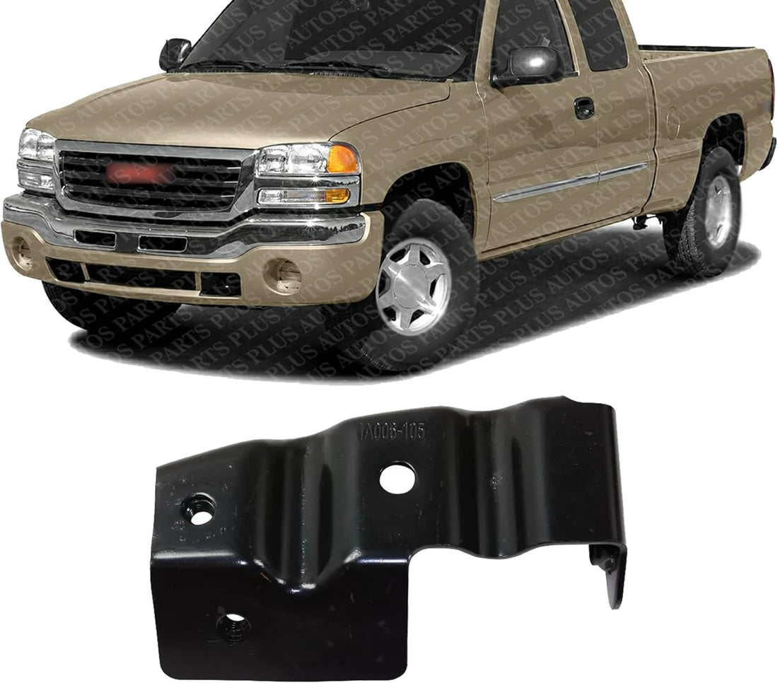 Front Bumper Outer Bracket Left Driver Side Direct Replacement Compatible With 2003-2006 GMC Sierra 1500 2500HD 3500 GM1066165 15098994