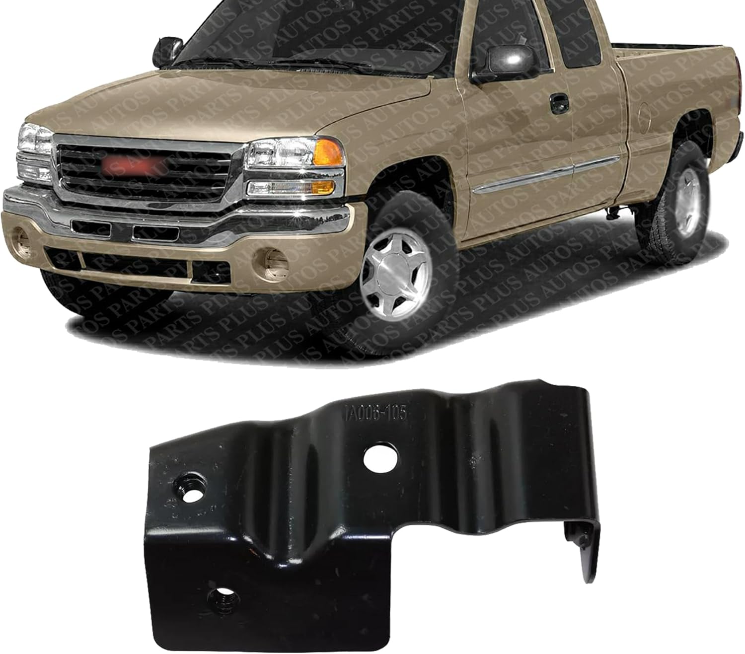 Front Bumper Outer Bracket Left Driver Side Direct Replacement Compatible With 2003-2006 GMC Sierra 1500 2500HD 3500 GM1066165 15098994