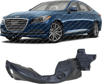 Front Fender Liner Left Driver Side Direct Replacement Compatible With 2015-2016 Hyundai Genesis / 2017 G80 HY1248175 86811B1100