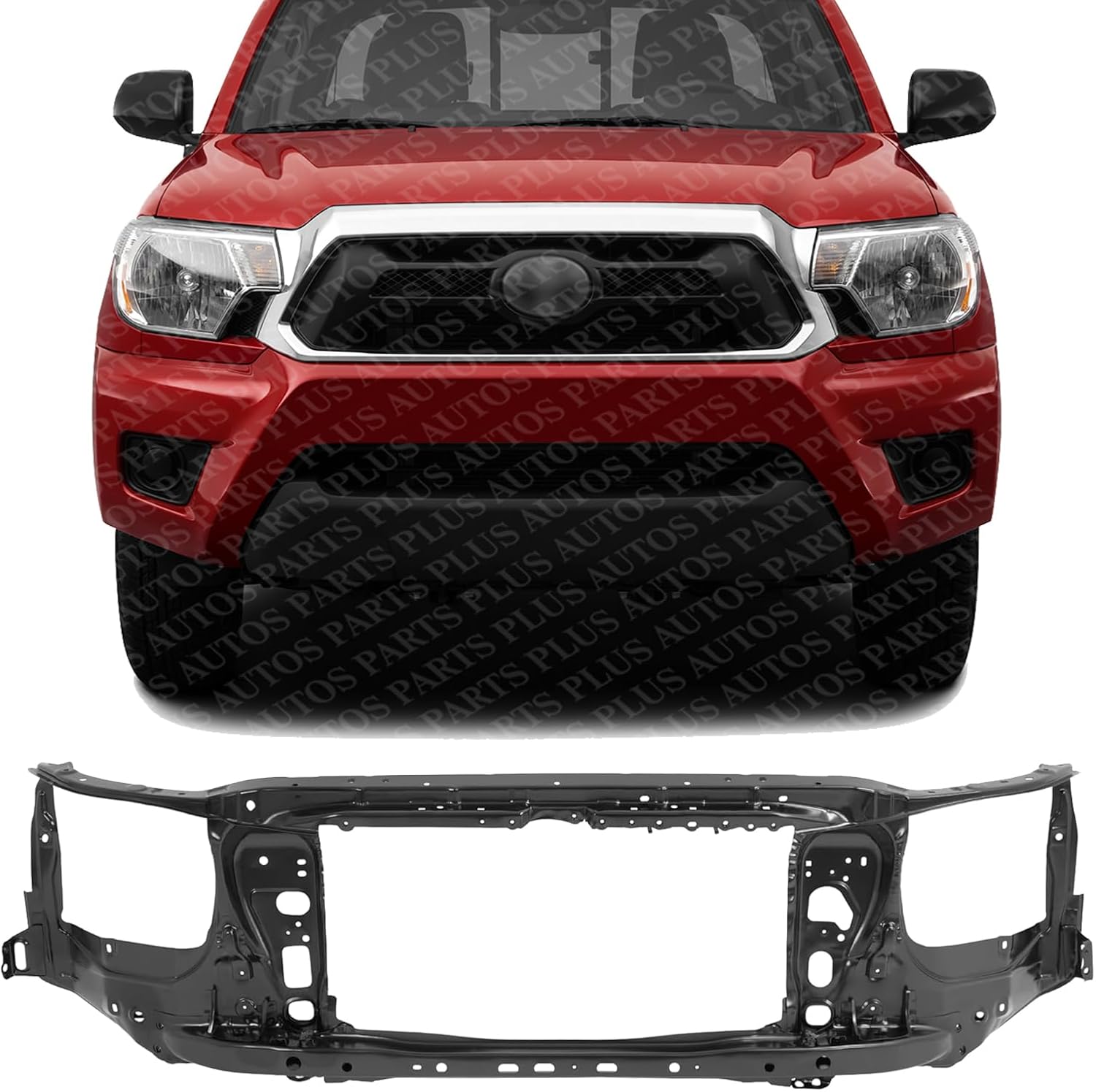 Front Radiator Support Assembly Steel Direct Replacement Compatible With 2005-2015 Toyota Tacoma TO1225252 5320104090