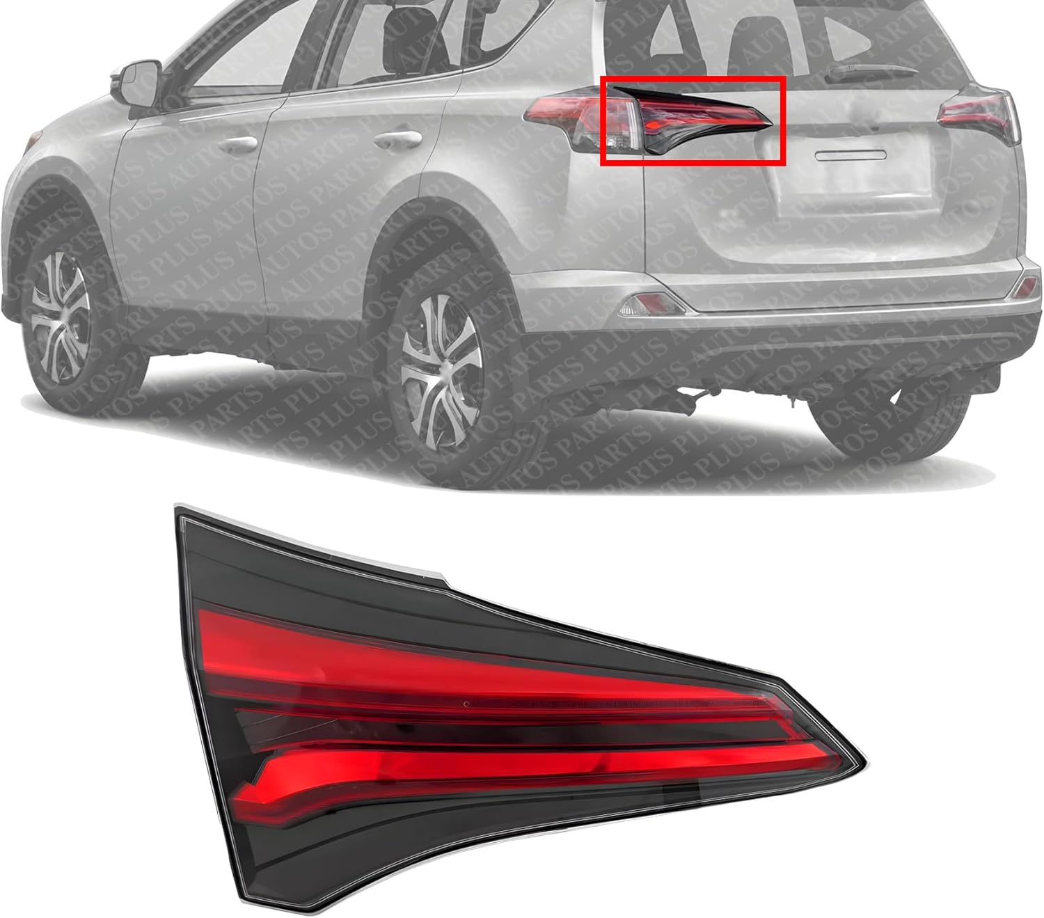 Tail Light Inner Assembly Left Driver Side Direct Replacement Compatible With 2016-2018 Toyota RAV4 TO2802133 815900R031