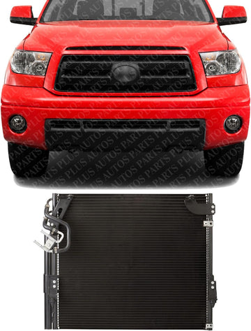 AUTOS PARTS PLUS Front A/C Condenser Aluminum Core Direct Replacement Compatible With 2010-2012 Toyota Sequoia / 2010-2018 Toyota Tundra TO3030318 883500C010