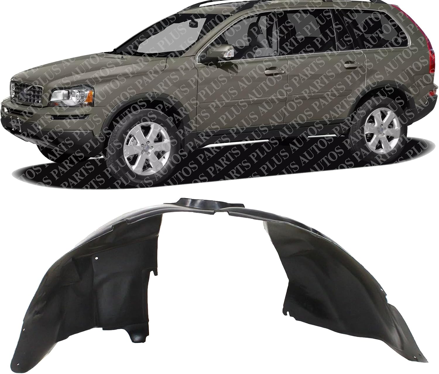 Front Fender Liner Left Driver Side Direct Replacement Compatible With 2003-2014 Volvo XC90 VO1248111 313537086