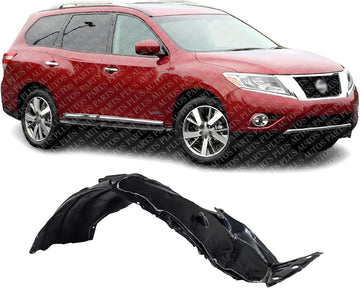 Front Fender Liner Right Passenger Side Direct Replacement Compatible With 2013-2014 Nissan Pathfinder NI1249160 638403JA0A-PFM