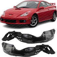Set Of 2 Front Fender Liner Plastic Left Driver & Right Passenger Side Direct Replacement Compatible With 2000-2005 Toyota Celica TO1249128 TO1248128 5387520350 5387620380