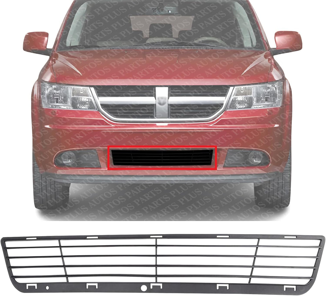 Front Center Bumper Lower Grille Plastic Direct Replacement Compatible With 2009-2015 Dodge Journey CH1036112 5178282AA