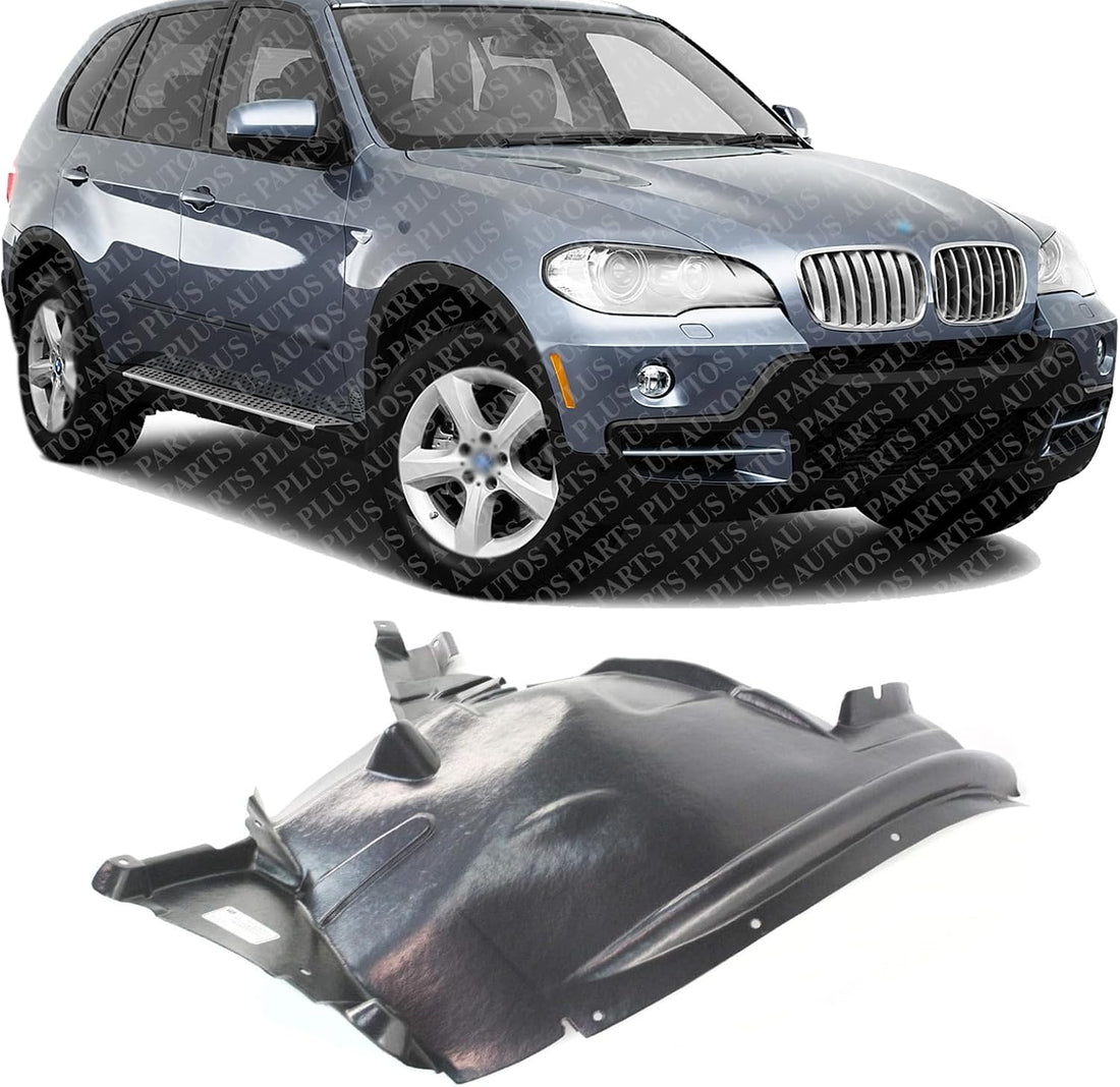 Front Fender Liner Rear Section Right Passenger Side Direct Replacement Compatible With 2007-2013 BMW X5 BM1249109 51717169414