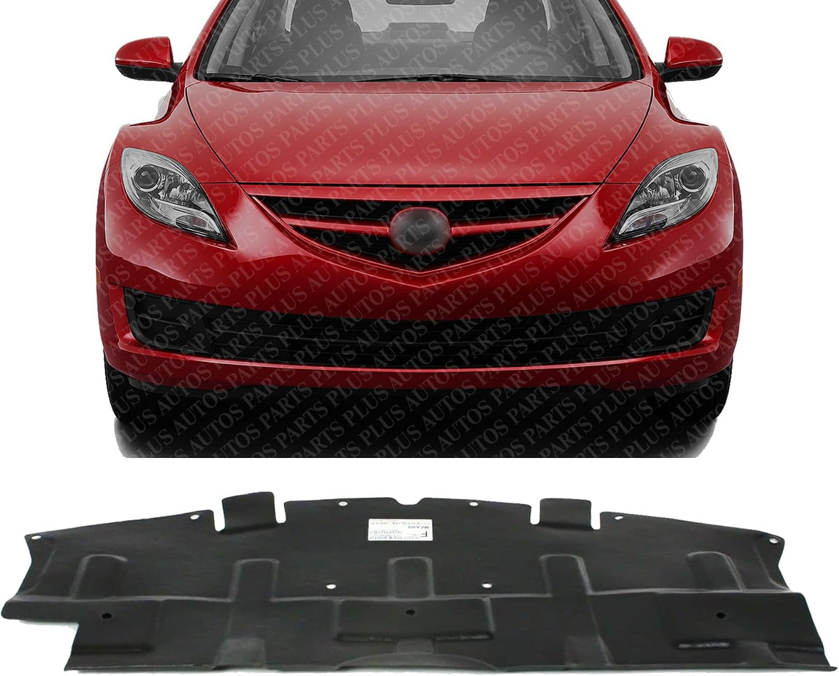 Front Lower Engine Splash Shield Case Guard Under Cover Direct Replacement Compatible with 2009-2013 Mazda 6 MA1228108 MA1228121 GS3L561Z1A GEG1561Z1