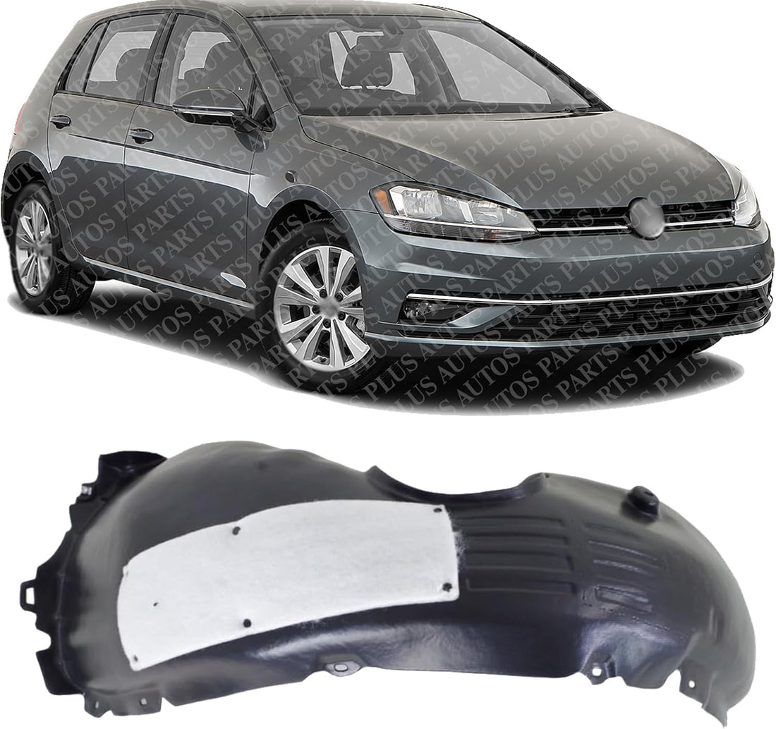 Front Fender Liner Rear Section Right Passenger Side Direct Replacement Compatible With 2018-2021 Volkswagen Golf / 2015-2020 Volkswagen e-Golf VW1249146 5G0805970N