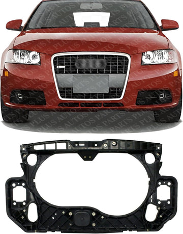 Front Radiator Support Assembly Plastic And Steel Direct Replacement Compatible With 2006-2011 Audi A6 / 2005-2011 A6 Quattro AU1225119 4F0805594D
